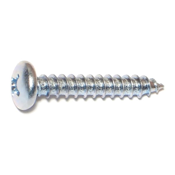 Midwest Fastener Sheet Metal Screw, #14 x 1-1/2 in, Zinc Plated Steel Pan Head Phillips Drive, 100 PK 03266 - main